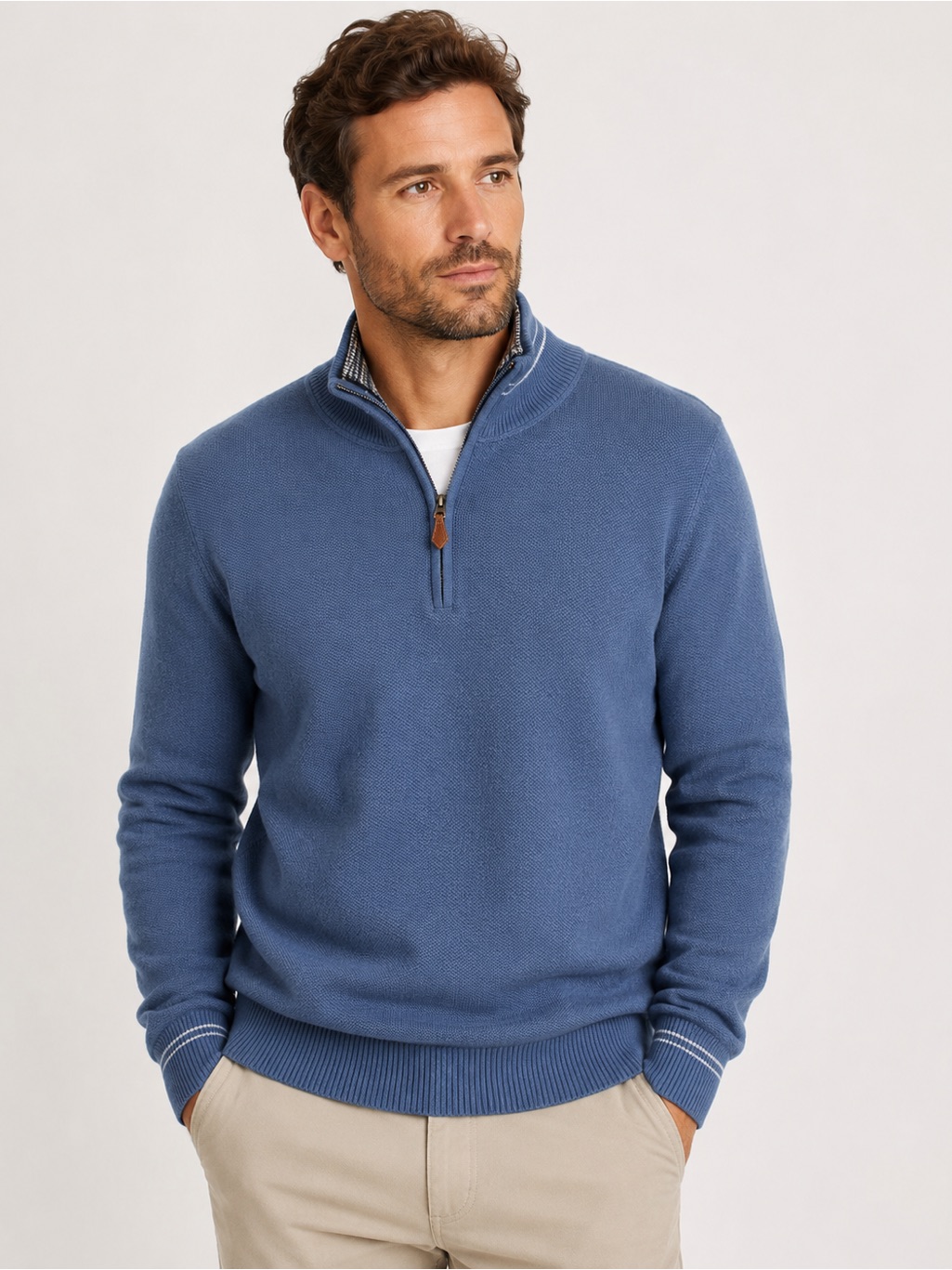 Richards Made In Italy Men’s Quarter-Zip Sweater Size Xl